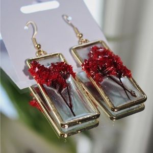 Dried Flower Resin Earrings